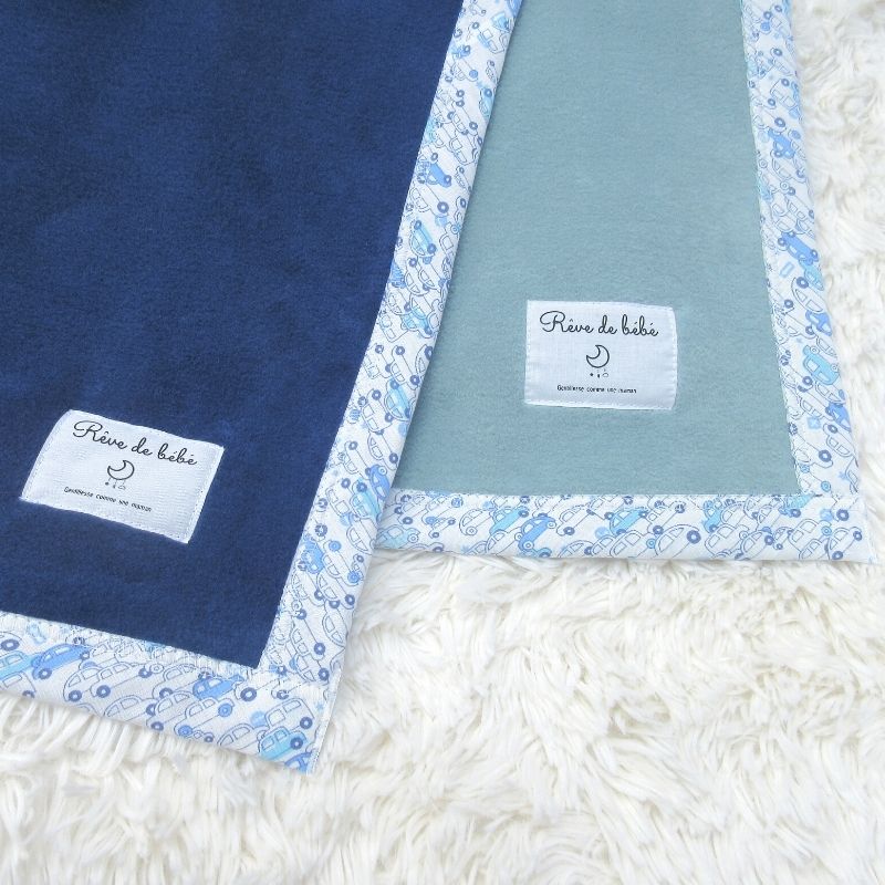 綿100％ ベビー毛布　　　　柄バイアス( 85×115cm)