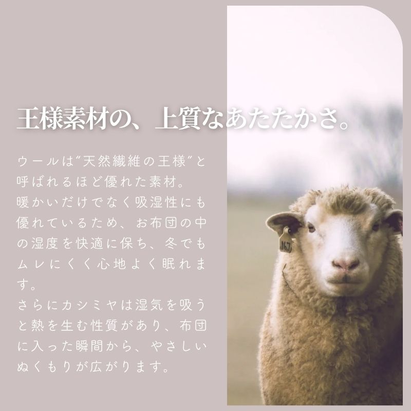 カシミヤ20％入りウール毛布　シングルサイズ（140×200ｃｍ）
